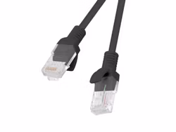 PATCHKABEL CAT.5E UTP 0,5M SVART FLUKE PASSED LANBERG 10-PACK
