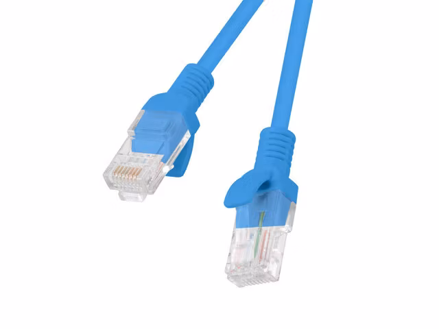 PATCHKABEL CAT.5E UTP 1M BLÅ FLUKE PASSED LANBERG 10-PACK