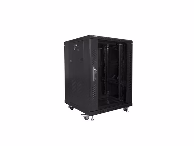 RACKSKÅP 19" FRISTÅENDE 15U/600X600 (FLAT PACK) SVART LANBERG (FLAT PACK)