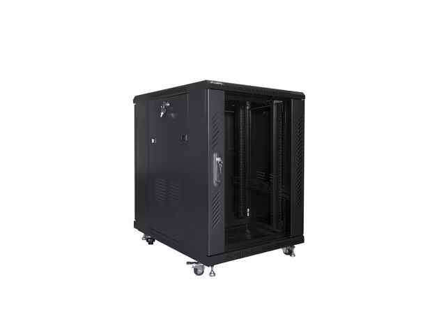 RACKSKÅP 19" FRISTÅENDE 15U/600X800 (FLAT PACK) SVART LANBERG (FLAT PACK)