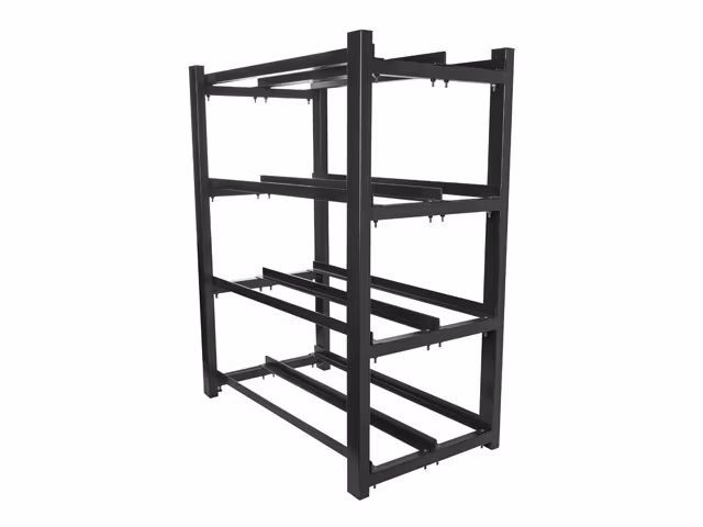 BATTERIRAM FÖR UPS 830X454 2 RADER 4 NIVÅER (8 HYLLPLAN) (FLAT PACK) SVART LANBERG