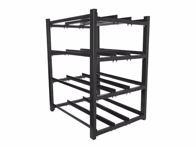 BATTERIRAM FÖR UPS 830X650 3 RADER 4 NIVÅER (12 HYLLPLAN) (FLAT PACK) SVART LANBERG