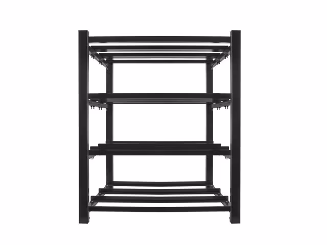BATTERIRAM FÖR UPS 830X650 3 RADER 4 NIVÅER (12 HYLLPLAN) (FLAT PACK) SVART LANBERG