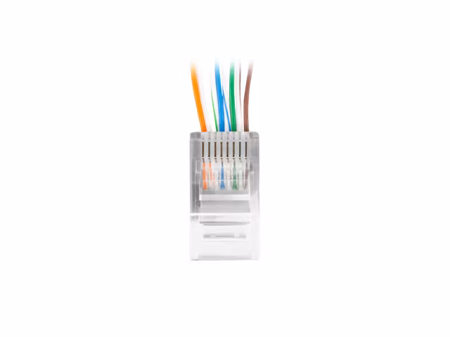 RJ45 CAT.5E UTP PLUGG 8P8C PASS THROUGH TYP (100ST) LANBERG