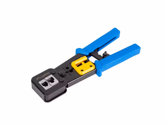 PRESSVERKTYG RJ45 RJ11 RJ12 FÖR GENOMGÅNGSTYP MODULÄR KONTAKT LANBERG
