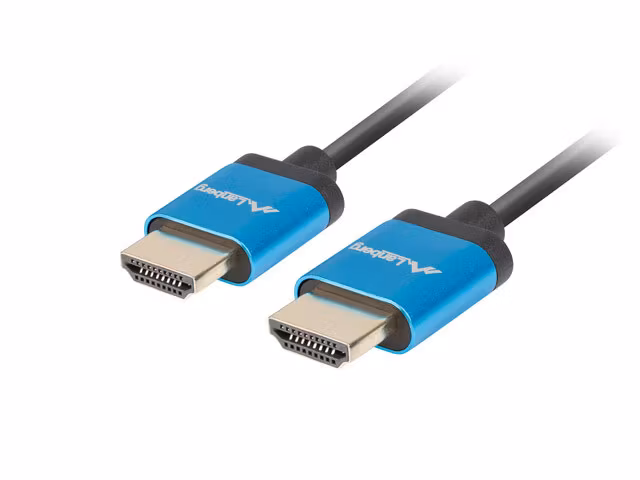 HDMI M/M V2.0 KABEL 0,5M 4K SVART SLIM LANBERG