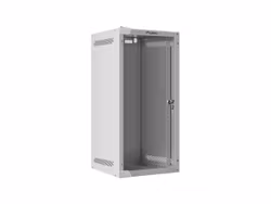 RACKSKÅP 10" VÄGGMONTERAT 12U/280X310 (FLAT PACK) MED GLASDÖRR GRÅ LANBERG
