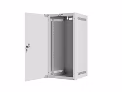 RACKSKÅP 10" VÄGGMONTERAT 12U/280X310 (FLAT PACK) MED GLASDÖRR GRÅ LANBERG