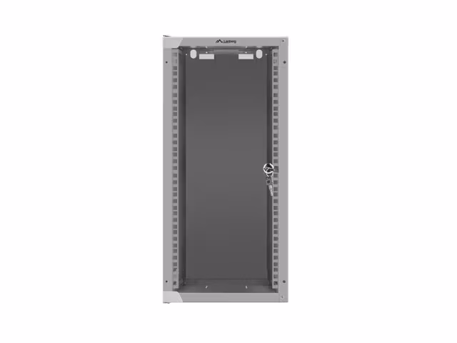 RACKSKÅP 10" VÄGGMONTERAT 12U/280X310 (FLAT PACK) MED GLASDÖRR GRÅ LANBERG