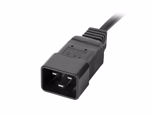 STRÖMFÖRDELNINGSENHET (PDU) 19" LANBERG 1U 16A 2M 2X C19 8X IEC C13 UTTAG SVART C20