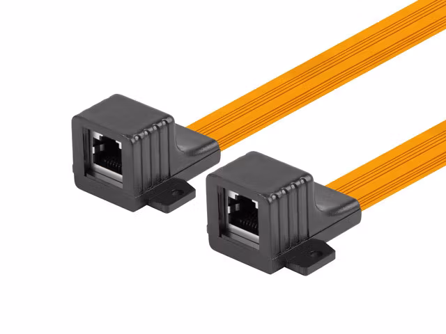 RJ45 INLINE-KOPPLARE SMAL FÖNSTERKABEL 23CM LANBERG