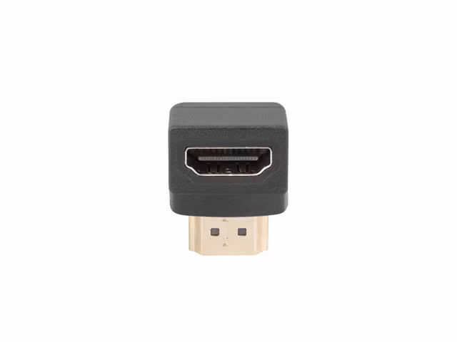 HDMI(M)->HDMI(F) ADAPTER VINKLAD NEDÅT SVART LANBERG