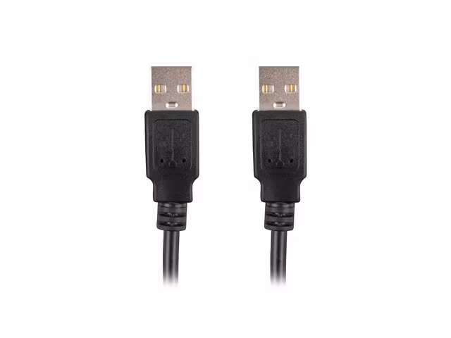 USB-A M/M 2.0 KABEL 0,5M SVART LANBERG