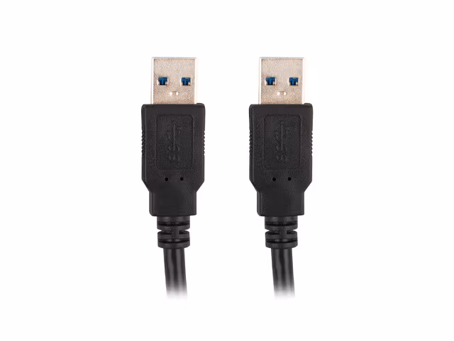 USB-A M/M 3.0 KABEL 1M SVART LANBERG