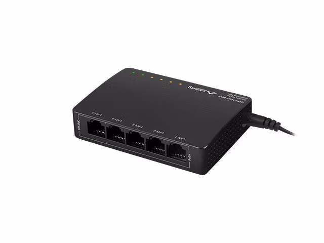 SWITCH LANBERG DSP3-1005-60W 5X 1GB POE+ (4 PORT POE 30W/PORT MAX 60W) UNMANAGED DESKTOP