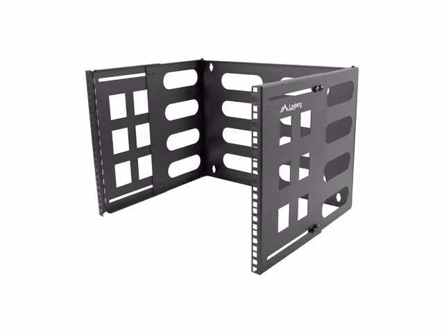 VIKBART VÄGGFÄSTE 19" 8U 497X400/240 SVART LANBERG