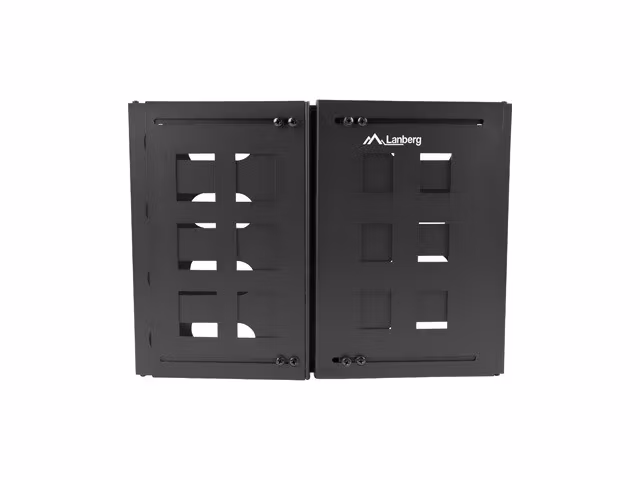 VIKBART VÄGGFÄSTE 19" 8U 497X400/240 SVART LANBERG