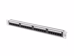 PATCHPANEL 24 PORT 1U 19" CAT.6A UTP GRÅ LANBERG