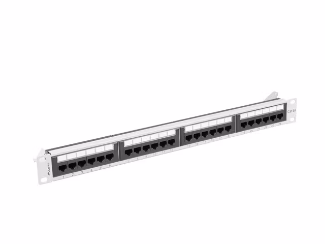 PATCHPANEL 24 PORT 1U 19" CAT.6A UTP GRÅ LANBERG