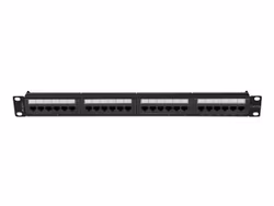 PATCHPANEL 24 PORT 1U 19" CAT.6A UTP SVART LANBERG