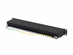 PATCHPANEL 24 PORT 1U 19" CAT.6A FTP SKÄRMAD SVART LANBERG
