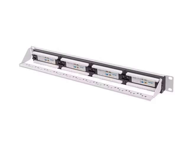 PATCHPANEL 24 PORT 1U 19" CAT.6A UTP GRÅ LANBERG