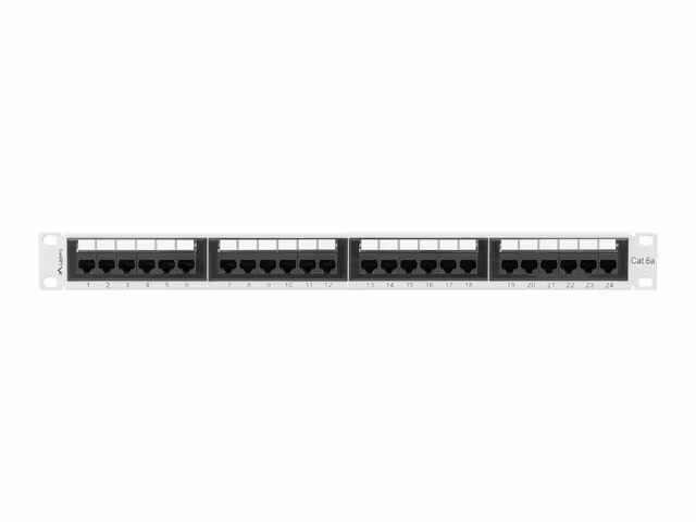 PATCHPANEL 24 PORT 1U 19" CAT.6A UTP GRÅ LANBERG