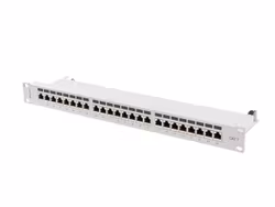 PATCHPANEL 24 PORT 1U 19" CAT.7 FTP SKÄRMAD GRÅ LANBERG