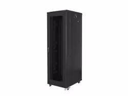 RACKSKÅP 19" FRISTÅENDE 42U/800X800 (FLAT PACK) MED NÄTDÖRR SVART LANBERG