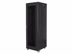RACKSKÅP 19" FRISTÅENDE 42U/600X800 (FLAT PACK) MED NÄTDÖRR SVART LANBERG