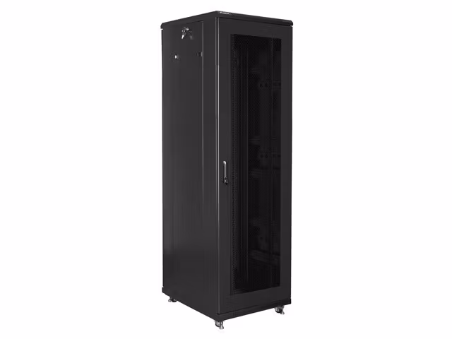 RACKSKÅP 19" FRISTÅENDE 42U/600X800 (FLAT PACK) MED NÄTDÖRR SVART LANBERG