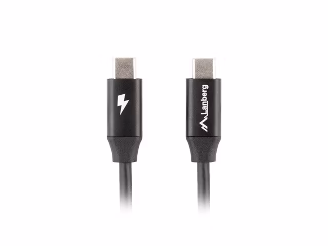USB-C M/M 2.0 KABEL 1,8M SNABBLADDNING 4.0 SVART LANBERG