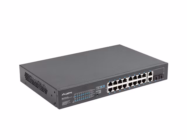 SWITCH LANBERG 16X 100MB POE+/2X 1GB/1X SFP RACK 19" UNMANAGED GIGABIT ETHERNET 250W