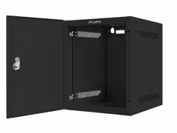 RACKSKÅP 10" VÄGGMONTERAT 6U/280X310 FÖR SJÄLVMONTERING MED METALLDÖRR SVART LANBERG (FLAT PACK)