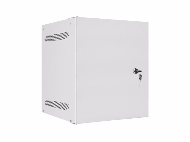 RACKSKÅP 10" VÄGGMONTERAT 6U/280X310 FÖR SJÄLVMONTERING MED METALLDÖRR GRÅ LANBERG (FLAT PACK)
