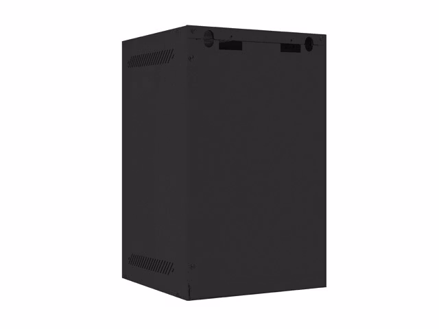 RACKSKÅP 10" VÄGGMONTERAT 9U/280X310 FÖR SJÄLVMONTERING MED METALLDÖRR SVART LANBERG (FLAT PACK)