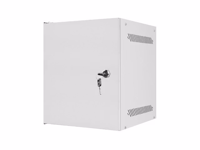 RACKSKÅP 10" VÄGGMONTERAT 6U/280X310 FÖR SJÄLVMONTERING MED METALLDÖRR GRÅ LANBERG (FLAT PACK)