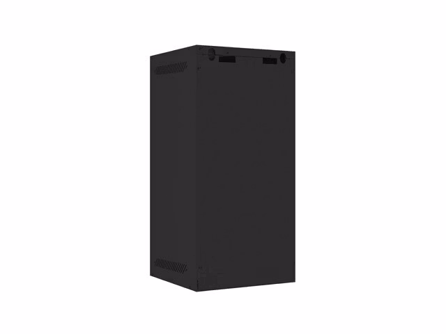 RACKSKÅP 10" VÄGGMONTERAT 12U/280X310 FÖR SJÄLVMONTERING MED METALLDÖRR SVART LANBERG (FLAT PACK)