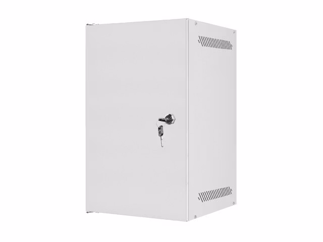 RACKSKÅP 10" VÄGGMONTERAT 9U/280X310 FÖR SJÄLVMONTERING MED METALLDÖRR GRÅ LANBERG (FLAT PACK)