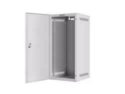 RACKSKÅP 10" VÄGGMONTERAT 12U/280X310 FÖR SJÄLVMONTERING MED METALLDÖRR GRÅ LANBERG (FLAT PACK)