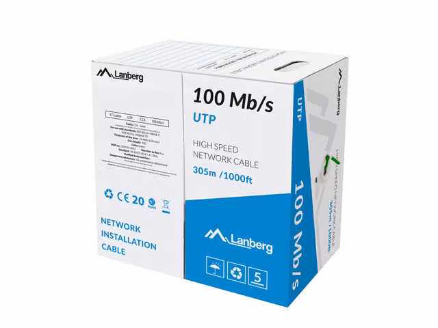 LAN KABEL UTP 305M SOLID CCA GRÖN LANBERG