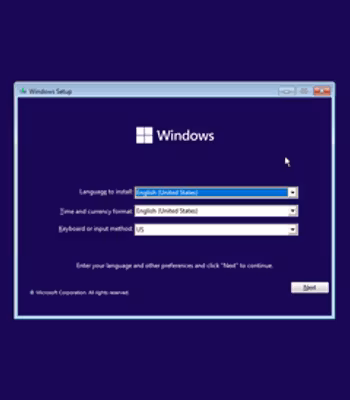 Operativsystem installation