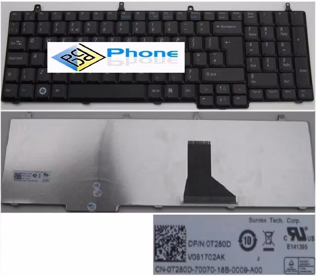 DELL VOSTRO 1710 1720 LAPTOP KEYBOARD  Svart V081702AK 0T280D T280D