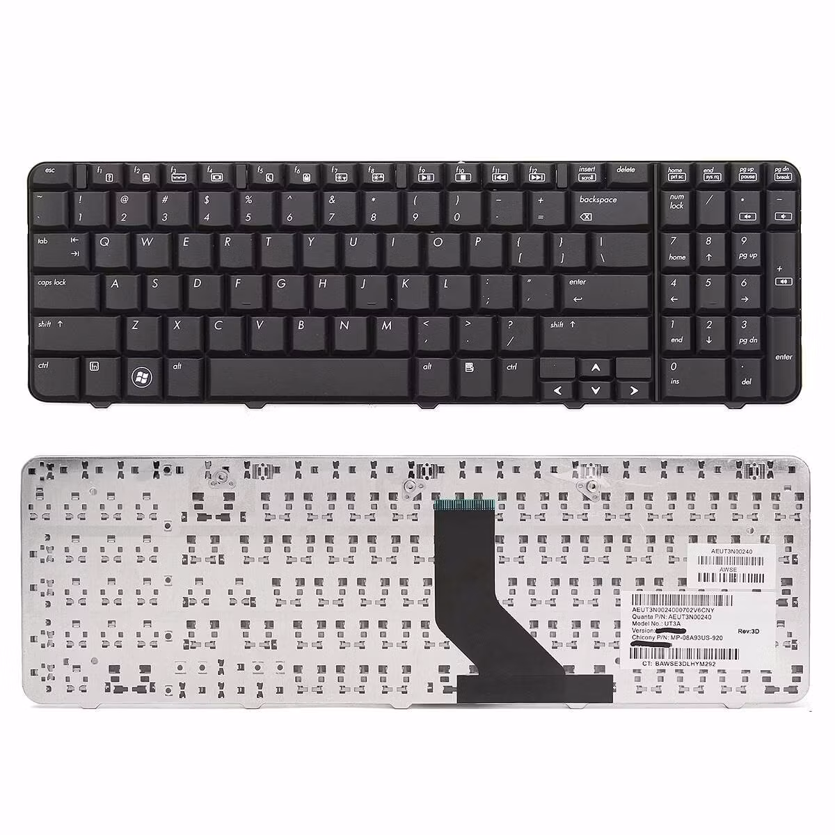Tangentbord Compaq CQ60  WA1 A2UK 90.4AH07. 496771-031 Engliskt layout