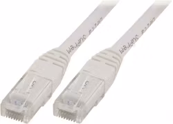 DELTACO U/UTP Cat5e patchkabel, 1m, 100MHz, Delta-certifierad, vit