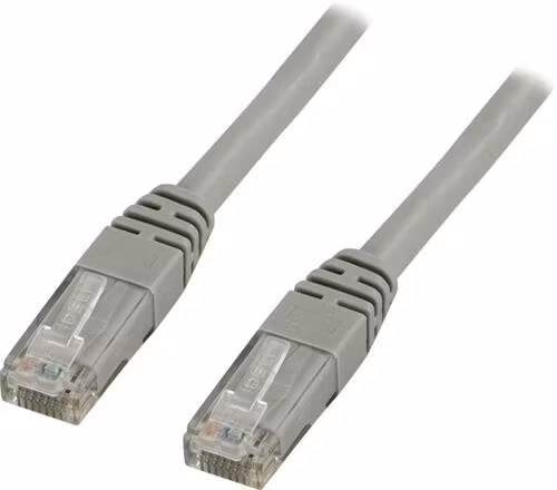 DELTACO U/UTP Cat5e patchkabel 15m, 100MHz, Delta-certifierad, grå