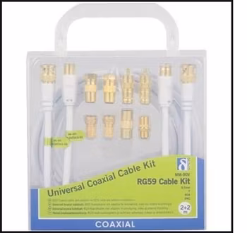 DELTACO universal coaxial kable kit