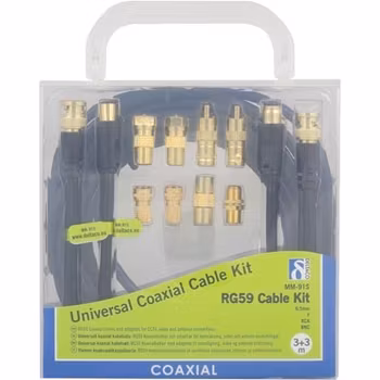 Deltaco Universal Coaxial Cable Kit RG59 Cable Kit MM-91S