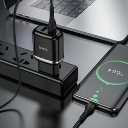 HOCO N4 Laddare dual USB 2.4 Output Svart