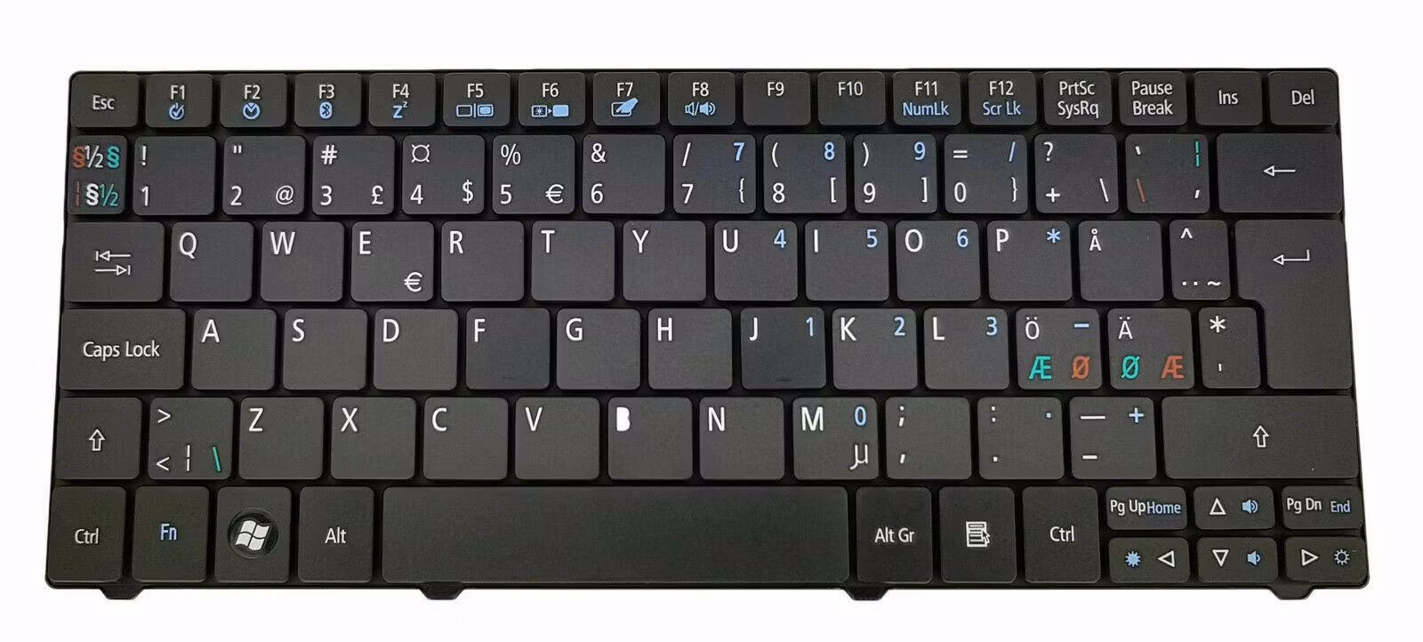 Begagnad ACER ASPIRE 721 721H 722 751 751H 752 752H 753 753H ZH7 Tangentbord